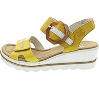 Rieker Damen Damen 67476 Sandalen Sandale, Gelb, 39