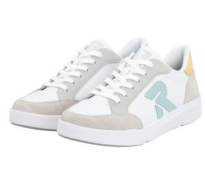 Rieker - Damen EVOLUTION Sneaker marbleweiss marble/weiss/palecyan/lagune/s - Gr. - EU 38