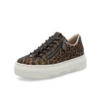 Rieker Damen Flats M1953, Frauen Espadrilles,geflochten,umflochten,Bast-Optik,espandrillos,Espadrillos,Espandrilles,Slipper,Multi (90),40 EU / 6.5 UK