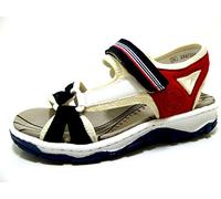 Rieker Damen Frühjahr/Sommer 68877 Geschlossene Sandalen, Blau (Pazifik/Weiss/Red/Reinweiss 15)