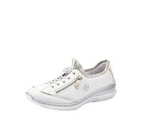 Rieker Damen Frühjahr/Sommer L32P2 Slip On Sneaker, Weiß (Weiss/Argento/Silverflower/ 80 80)