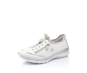 Rieker Damen Frühjahr/Sommer L32P2 Slip On Sneaker, Weiß (Weiss/Argento/Silverflower/ 80 80)