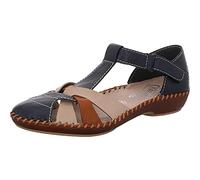 Rieker Damen Frühjahr/Sommer M1668 Geschlossene Ballerinas, Blau (Pazifik/Nude/Cayenne 14), 41 EU