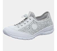 Rieker Damen Frühjahr/Sommer N22M6 Slipper, Weiß (Weiss/Weiss-Silber/Silverflower/ 80 80)
