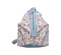 Cityrucksack RIEKER, Gr. B/H/T: 28cm x 39cm x 16cm, hellblau multicolor, Lederimitat, Textil, casual, Rucksäcke, Damen Rucksack, Freizeitrucksack in bunter Optik (72996833-0) hellblau multicolor
