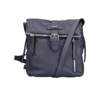 Umhängetasche RIEKER, Damen, Gr. B/H/T: 21cm x 34cm x 10cm, blau (dunkelblau), Lederimitat, unifarben, Taschen, Damen-Handtasche, Schultertasche, Überschlag mit Schnallenverschluss (82677055-0) dunkel