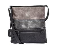 Umhängetasche RIEKER "guana/guana/guana", Damen, Gr. B/H/T: 27cm x 27cm x 8cm, silber (schwarz, grau, taupe), Lederimitat, Taschen Umhängetasche, Damen Schultertasche in schicker Farbkombination (9816