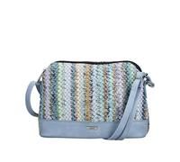 Rieker Umhängetasche H1510 Damen Hellblau-Multicolor Textil/Lederimitat mit verstellbarem Riemen