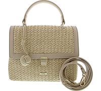 Henkeltasche RIEKER, Damen, Gr. B/H/T: 25cm x 20cm x 9cm, beige (hellbeige), Textil, Lederimitat, unifarben, Flechtoptik, Taschen, Handtasche, Umhängetasche Damen mit abnehmbarem Umhängeriemen (430932