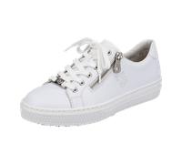 Rieker Damen Low-Top Sneaker L59L1, Frauen Halbschuhe,Turnschuhe,Laufschuhe,straßenschuhe,Strassenschuhe,Sportschuhe,Weiss (83),37 EU / 4 UK