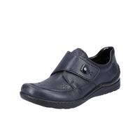 Klettschuh RIEKER Gr. 41, blau (nachtblau) Damen Schuhe Rieker mit dezentem Paisley-Muster (93896562-41)