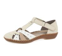Rieker Damen Halbschuhe M1655-61 beige Gr. 42