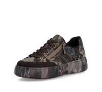 Rieker Damenschuhe Sportliche Schnürer nougat/schwarz-pastell/antik nougat/schwarz-pastell - Gr. - 37