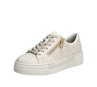 Rieker Damen-Sneaker-Schnürhalbschuh Beige-Gold beige/schlamm38