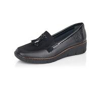 Rieker Damen Halbschuhe Schwarz Mokassin