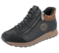 Rieker Damenschuhe Schnürstiefel schwarz/schwarz/leo-nuss/antik schwarz/schwarz/leo-nuss/antik - Gr. - 37
