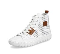 Rieker Damen High-Top Sneaker M2301, Frauen Halbschuhe,schnürschuhe,high top Sneaker,Sneaker-Stiefel,mid Cut,straßenschuhe,Weiss (80),40 EU / 6.5 UK