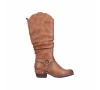 Westernstiefel RIEKER, Damen, Gr. 38, Normalschaft, braun, Lederimitat, used, Schuhe, Blockabsatz, Cowboystiefel mit wasserabweisender riekerTEX-Membran (95784603-38) braun