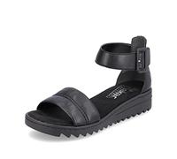 Rieker Damen Keil-Sandalen Schwarz, Schuhgröße:EUR 40