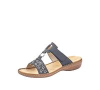Rieker Damen Keilsandalen 60871, Frauen Sandalen,Sommerschuhe,Freizeitschuhe,offene Schuhe,Strandschuhe,blau (14),36 EU / 3.5 UK
