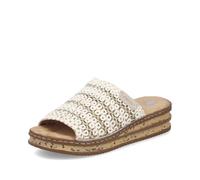 Rieker Damen Keilsandalen 629X8, Frauen Sandalen,Sommerschuhe,Freizeitschuhe,offene Schuhe,Strandschuhe,beige (60),39 EU / 6 UK