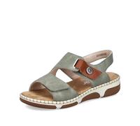 Rieker Damen Keilsandalen 66280 schilf/cayenne Größe 40 EU