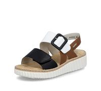 Rieker Damen Keilsandalen 69260, Frauen Sandalen,Sommerschuhe,Freizeitschuhe,offene Schuhe,Strandschuhe,Multi (91),39 EU / 6 UK