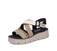 FSK Damen Sandalen shell/leo-beige/muschel/schwarz - Gr. - 37