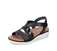 Rieker Damen Keilsandalen V3773 – Keilabsatz, bequem – Schwarz 36 EU