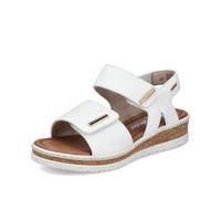 Rieker Damen Keilsandalen V4181, Frauen Sandalen,Sommerschuhe,Freizeitschuhe,offene Schuhe,Strandschuhe,Weiss (80),41 EU / 7.5 UK