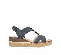 Rieker Keilsandaletten 63798 Damen Blau Größe 38 EU
