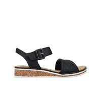 Rieker Damen Klassische Sandalen V3691, Frauen Sandalen,Sommerschuhe,Freizeitschuhe,offene Schuhe,Strandschuhe,schwarz (00),40 EU / 6.5 UK
