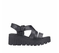 Rieker Damen Sandalen 68063-00 Klassisch Schwarz Gr. 41 EU