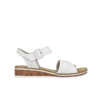 Rieker Damen Klassische Sandalen V3691, Frauen Sandalen,Freizeitschuhe,Sommerschuhe,offene Schuhe,Strandschuhe,Weiss (80),37 EU / 4 UK