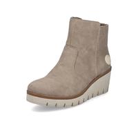 Rieker Damen Keilstiefeletten Y5065, Frauen Stiefeletten, lose Einlage,uebergangsschuhe,uebergangsstiefel,Keilstiefel,warm,beige (64),37 EU / 4 UK
