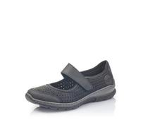 Rieker Damen Klassische Ballerinas L32B5, Frauen Flats,Slip-ons,Ballerina-Schuhe,Ballett-Schuhe,Ballet-Flats,Ausgehschuhe,schwarz (00),41 EU / 7.5 UK
