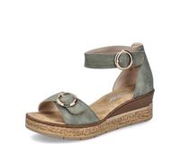 Rieker Damen Klassische Sandalen 63780, Frauen Sandalen,Sommerschuhe,Freizeitschuhe,offene Schuhe,Strandschuhe,grün (52),38 EU / 5 UK