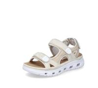 Rieker Damen Klassische Sandalen 64074, Frauen Sandalen,Freizeitschuhe,Sommerschuhe,offene Schuhe,Strandschuhe,beige (60),37 EU / 4 UK