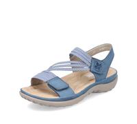 Rieker Damen Klassische Sandalen 64870 FSK Royal/Jeans-Weiss Größe 43