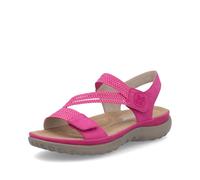 Riemchensandale RIEKER Gr. 39, pink (fuchsia) Damen Schuhe Sandalen Sommerschuh, Sandalette, Keilabsatz, mit Gummizügen (60806028-39)