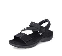 Rieker Damen Klassische Sandalen 64870, Frauen Sandalen,Sommerschuhe,Freizeitschuhe,offene Schuhe,Strandschuhe,schwarz (02),40 EU / 6.5 UK