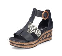 Rieker Damen Sandalen 68182 – klassisch, offen, schwarz – Gr. 37 EU / 4 UK