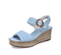 Rieker Damen Klassische Sandalen 68763, Frauen Sandalen,Sommerschuhe,Freizeitschuhe,offene Schuhe,Strandschuhe,blau (10),36 EU / 3.5 UK