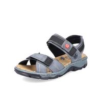 Rieker Damen Sandale 68851 Klassisch Taubenblau/Hellrot/Schwarz Größe 41