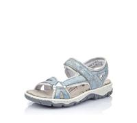 Rieker Klassische Damensandalen 68879 Kunstleder/Textil Blau Größe 36 EU