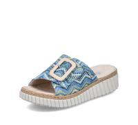 Rieker Damen Sandalen 69253 – Klassische blau-multi, Gr. 39