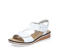 Rieker Damen Klassische Sandalen V3660, Frauen Sandalen,Sommerschuhe,Freizeitschuhe,offene Schuhe,Strandschuhe,Weiss (82),42 EU / 8 UK