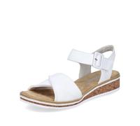 Rieker Damen Klassische Sandalen V3691, Frauen Sandalen,Sommerschuhe,Freizeitschuhe,offene Schuhe,Strandschuhe,Weiss (80),36 EU / 3.5 UK