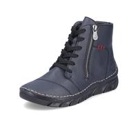 Schnürboots RIEKER, Damen, Gr. 40, blau (dunkelblau), Lederimitat, casual, Schuhe, Schnürstiefelette, Casual-Boots mit weicher Innensohle (65133441-40) dunkelblau