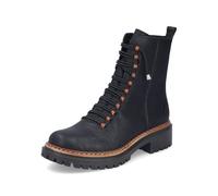 Rieker Damen Schnürstiefelette 72653 Lederimitat Schwarz Größe 37